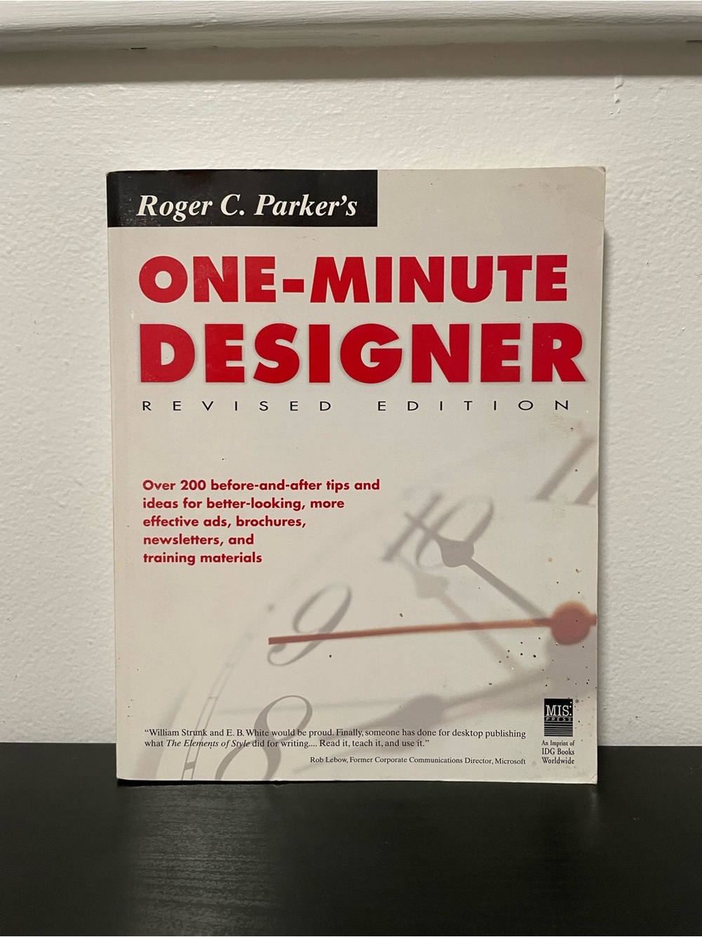 One Minute Designer Book Roger C Parker Revised Edition Paperback Marketing 1997